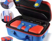 Nintendo Switch Eva Case Hard Shell Mario Case Red Blue Carry Case