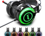 PG-R015 3.5mm For PS5 Ear Headphone with LED Light